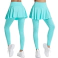 thumbnail image 1 of Yoga Pants Women Slim Fit High Waist Pleated Skirt Pants with Pockets Workout Sport Women's Yoga Leggings Blue M, 1 of 5