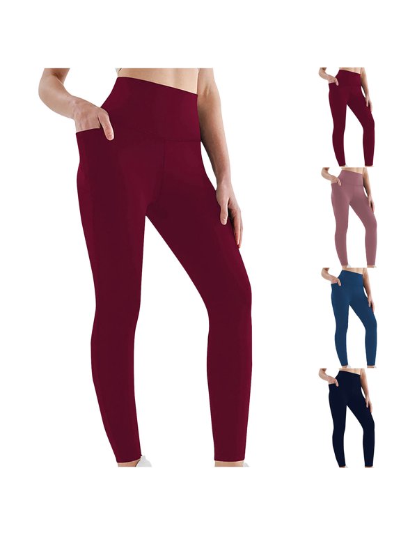 Yoga Pants Women Soft Womens Workout Lounge Pants Omen High Waisted Leggings Lifting Pants Hip Exercise Yoga Pants Navy S