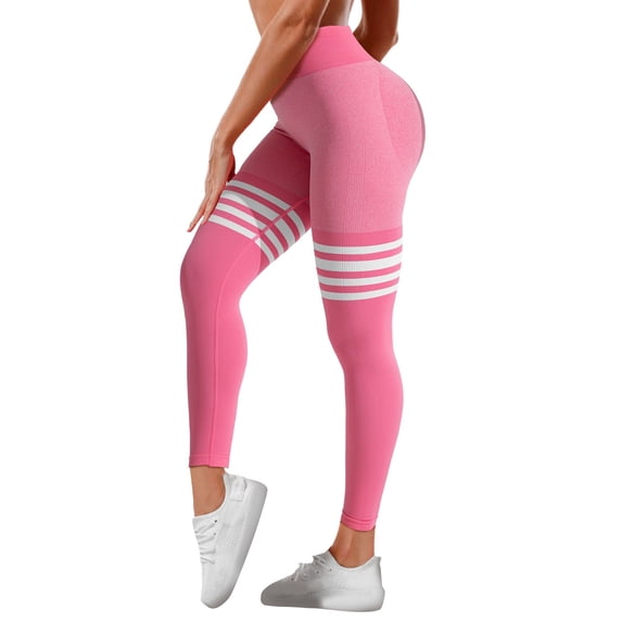 Yoga Pants Women Striped Outdoor Leggings High Waisted Hip Yoga Running Pants Workout Clothes for Women