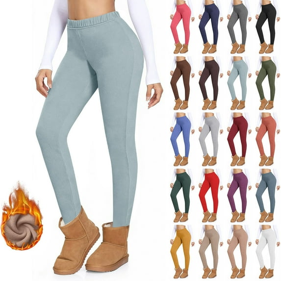 Yoga Pants Women Wide Leg Pants no Pockets High Waist Stretch Dress Casual Sweatpants Petite/Regular/Tall Velvet Warm Home Casual Close Fitting Leggings Long Pants