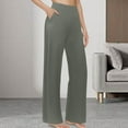 thumbnail image 1 of Yoga Pants Women Wide Leg Pants With Pockets High Waist Stretch Dress Casual Sweatpants Womens Pants Straight Leg Teen Sweatpants Womens Casual Pants High Waist Self Tie Short Pants for Women Casual, 1 of 4