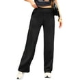thumbnail image 1 of Yoga Pants Women Wide Leg Pants with Pockets High Waist Stretch Dress Casual Sweatpants Black S, 1 of 9