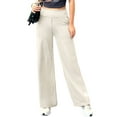 thumbnail image 1 of Yoga Pants Women Wide Leg Pants with Pockets High Waist Stretch Dress Casual Sweatpants White XL, 1 of 10