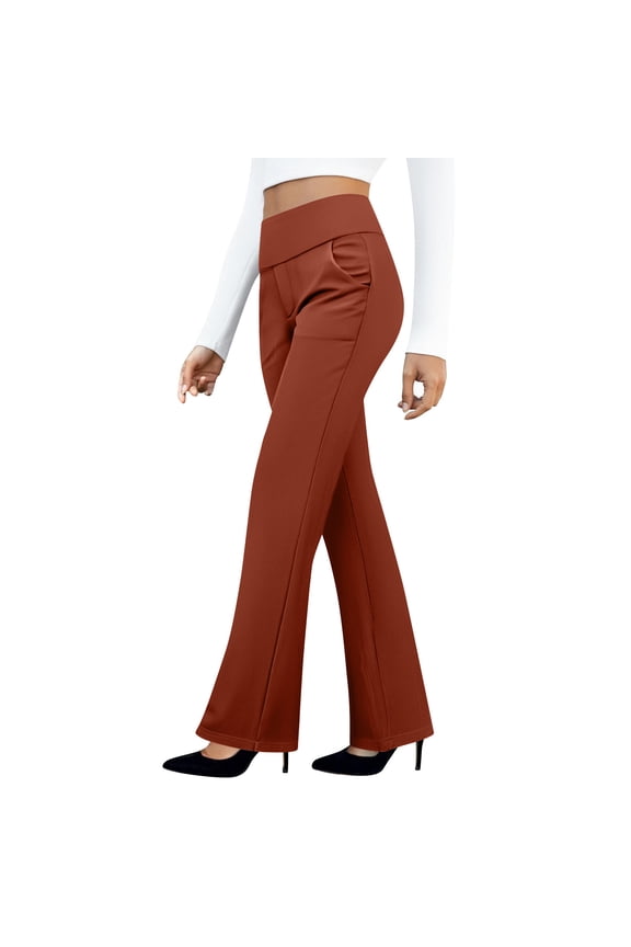 Yoga Pants Women Wide Leg Pants with Pockets High Waist Stretch Dress Casual Sweatpants
