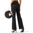 thumbnail image 1 of Yoga Pants Women Wide Leg Work Pants with Pockets Stretch High Waist Dress Casual Sweatpants Black M, 1 of 6
