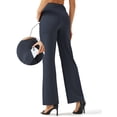 thumbnail image 1 of Yoga Pants Women Wide Leg Work Pants with Pockets Stretch High Waist Dress Casual Sweatpants Iron Grey XXXL, 1 of 6