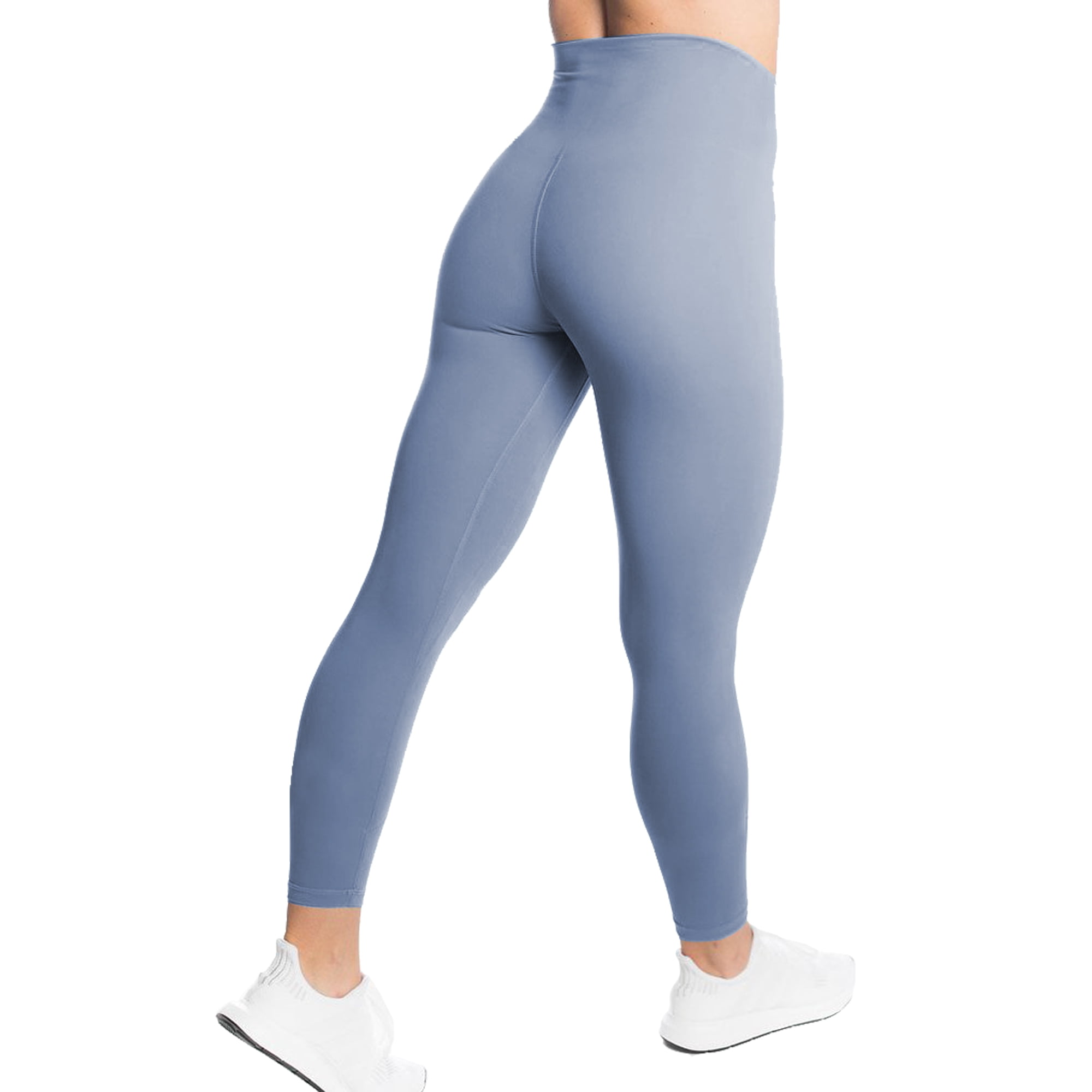 Yoga Pants Women Workout Sport High Waisted Legging Fitness Seamless Tights  Workout Activewear For Running, Gym and Kicking, Blue-L 