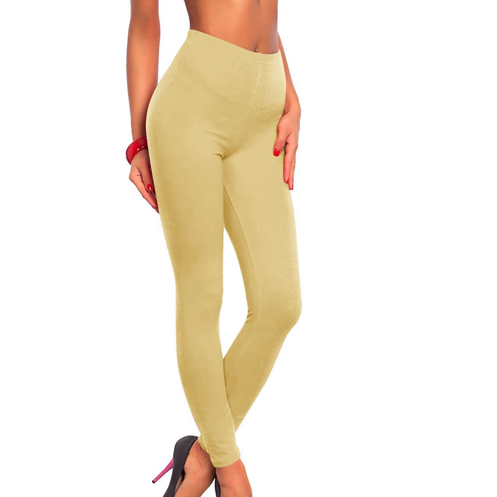 Capri Leggings for Women Sports Fitness Pants Solid Colored Casual