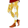 thumbnail image 1 of Yoga Pants for Women Easter Print Lifting Sports Leggings Full Length Workout Yellow XXL, 1 of 5