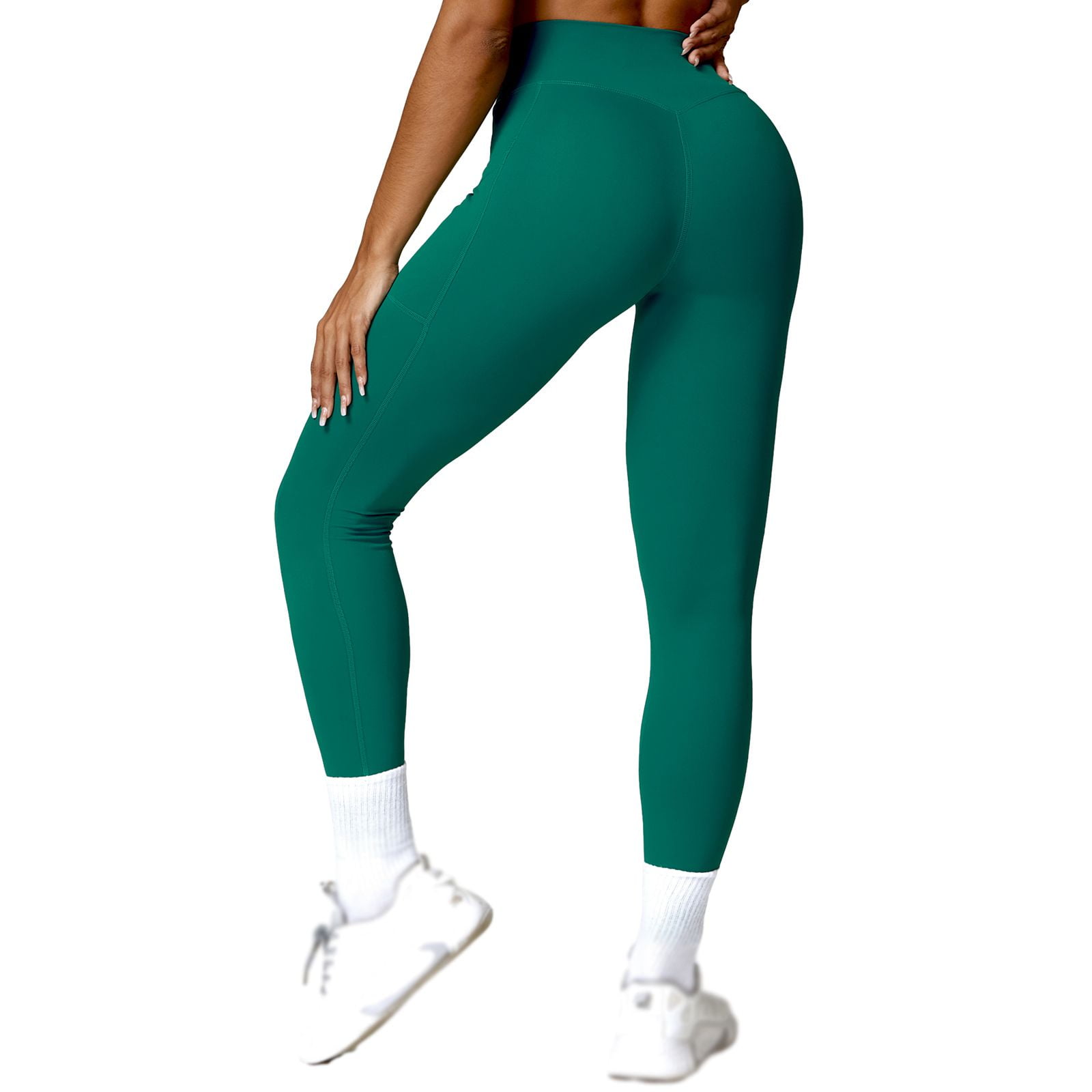 2019 Women High Waist Yoga Pants Pocket Fitness Leggings Running