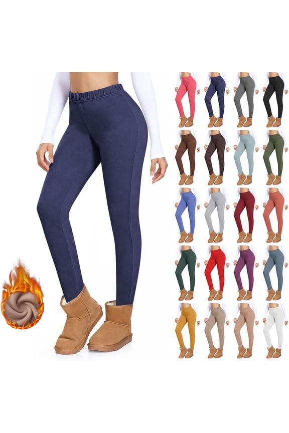 Yoga Pants for Women Leggings Stretchy Sweatpants Gym Workout Jogging Velvet Warm Home Casual Close Fitting Leggings Long Pants no Pockets