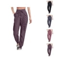 thumbnail image 1 of Yoga Pants for Women Loose Fit Workout Running Trousers with Drawstring Folded Hem Stretchy Activewear Performance Sports Bottoms, 1 of 4