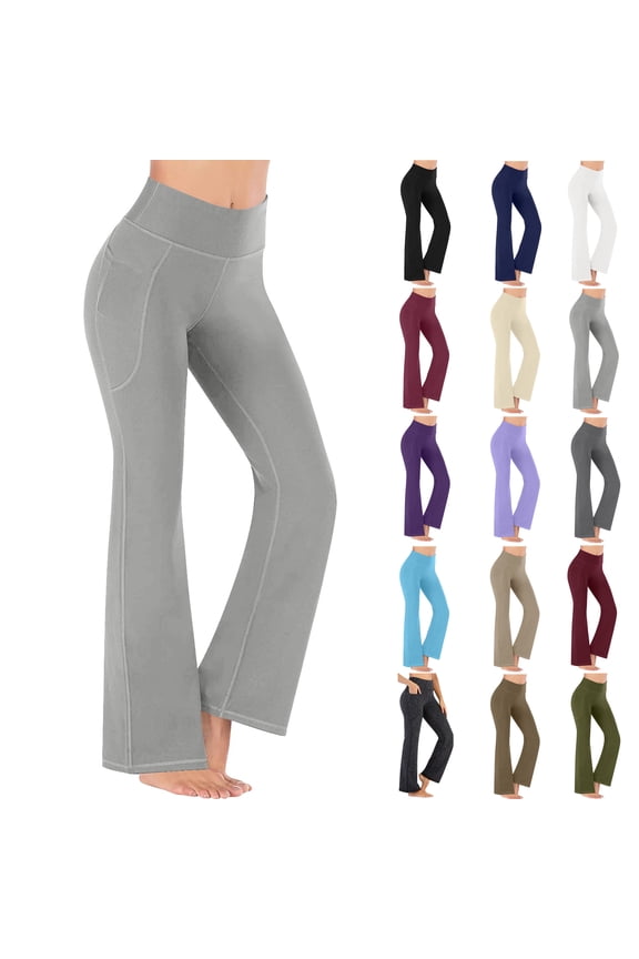 Yoga Pants for Women Soft & Breathable Womens Leggings for Gym & Regular & Plus Size Drying Tight Elastic Comfortable Fitness Pants Yoga Pants Gray L