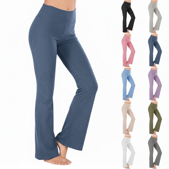 Yoga Pants for Women Solid-Color Casual Oversized Flared Trousers Breathable and Stuffiness-Free for Indoor Pilates