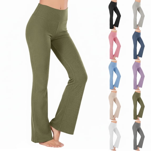 Yoga Pants for Women Solid-Color Casual Oversized Flared Trousers Comfortable and Unrestrained for Outdoor Jogging