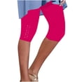 thumbnail image 1 of Yoga Pants for Women Trendy Knee Below Running Gym Workout Athletic Jeggings Pants Slim Fit Active Stretch Cropped Capris with Pockets, 1 of 4