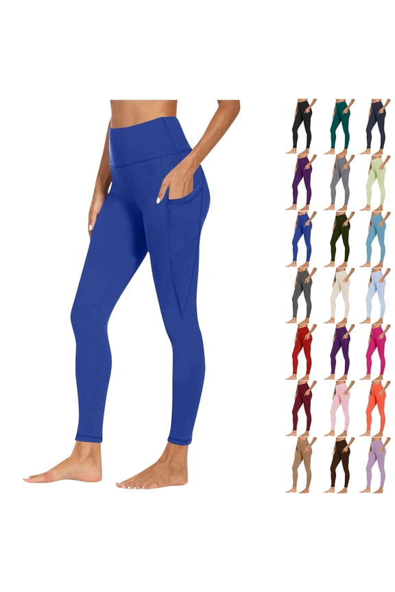Yoga Pants for Women Up to 65% Off Workout Out Pocket Leggings Fitness Sports Running Yoga Athletic Pants