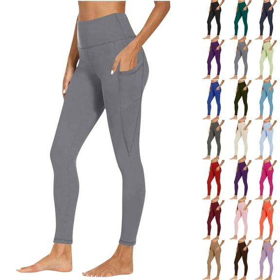 Yoga Pants for Women Up to 65% Off Workout Out Pocket Leggings Fitness Sports Running Yoga Athletic Pants