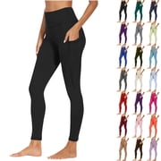 Yoga Pants for Women Workout Out Pocket Leggings Fitness Sports Running Yoga Athletic Pants