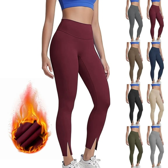 Yoga Pants for Women Workout Out Pocket Fleece Leggings Fitness Sports Running Yoga Athletic Pants