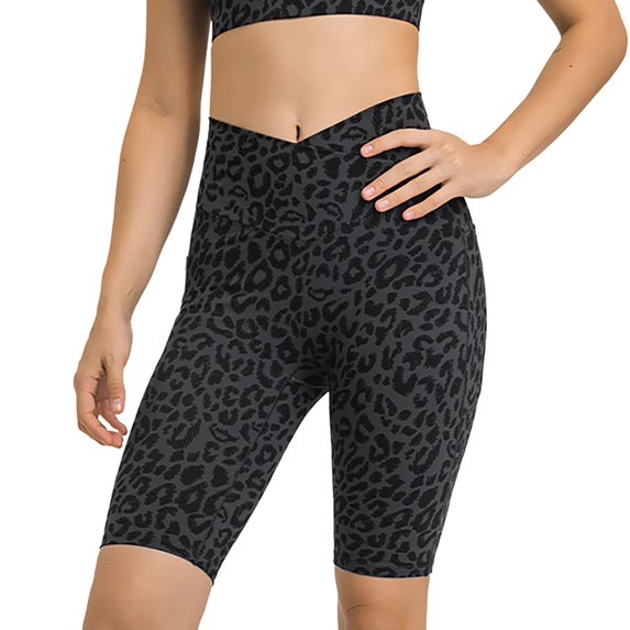 Yoga Pants for Women with Pockets, Cloud Feeling Cross Waist Yoga Shorts with Pockets for Women, 6" Crossover High Waist Lounge Biker Shorts