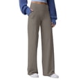 thumbnail image 1 of Yoga Pants with Pockets for Women High Waisted Straight Leg Leggings Casual Loose Solid Color Pants Comfy Travel Trousers, 1 of 9