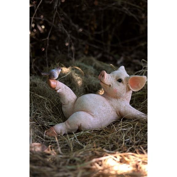 Yoga Pig Polyresin Statue