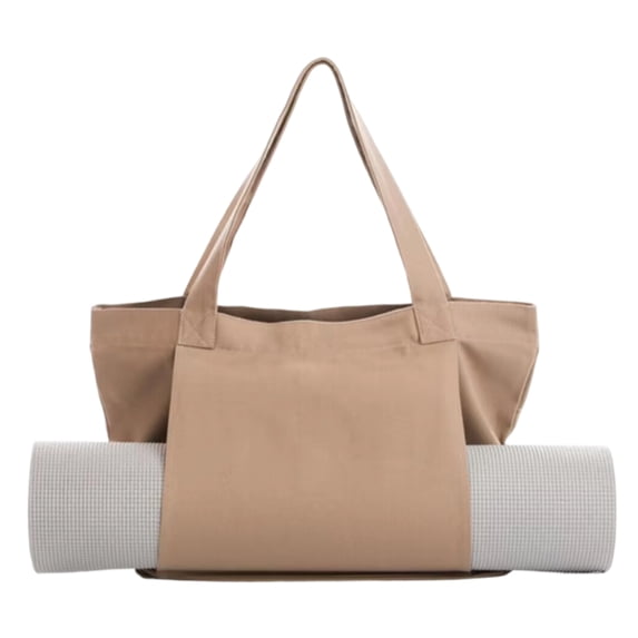 Yoga Pilates Canvas Handheld Bag - Soft Fabric Tote for Yoga Mat Clothes, Lightweight Durable for Fitness Travel, Portable for Women Men