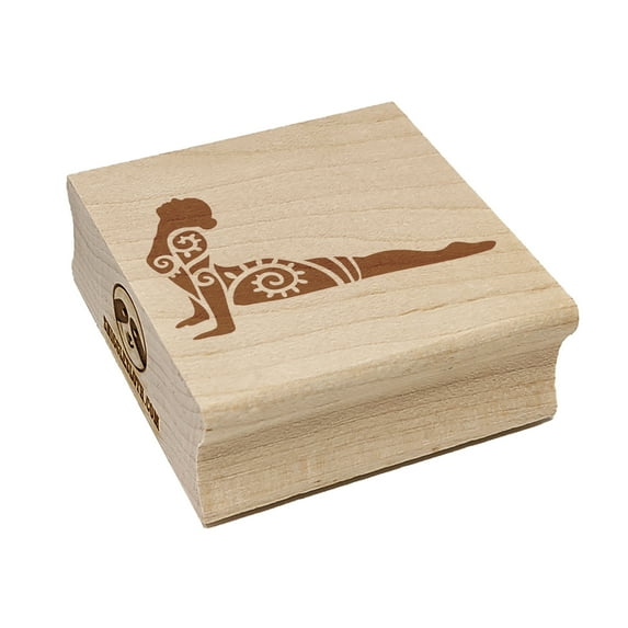 Yoga Pose Bhujanasana Cobra Pose Square Rubber Stamp Stamping Scrapbooking Crafting - Large 2.75in