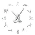 thumbnail image 1 of Yoga Poses DIY Giant Wall Clock Find Your Balance Meditation Wall Art Home Dcor Modern Large Wall Clock Watch Mindfulness Gift(Silver,47inch), 1 of 7