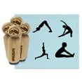 thumbnail image 1 of Yoga Poses High Lunge Gate Seated Forward Downward Dog Rubber Stamp Set for Scrapbooking Crafting Stamping - Small 3/4 Inch, 1 of 7