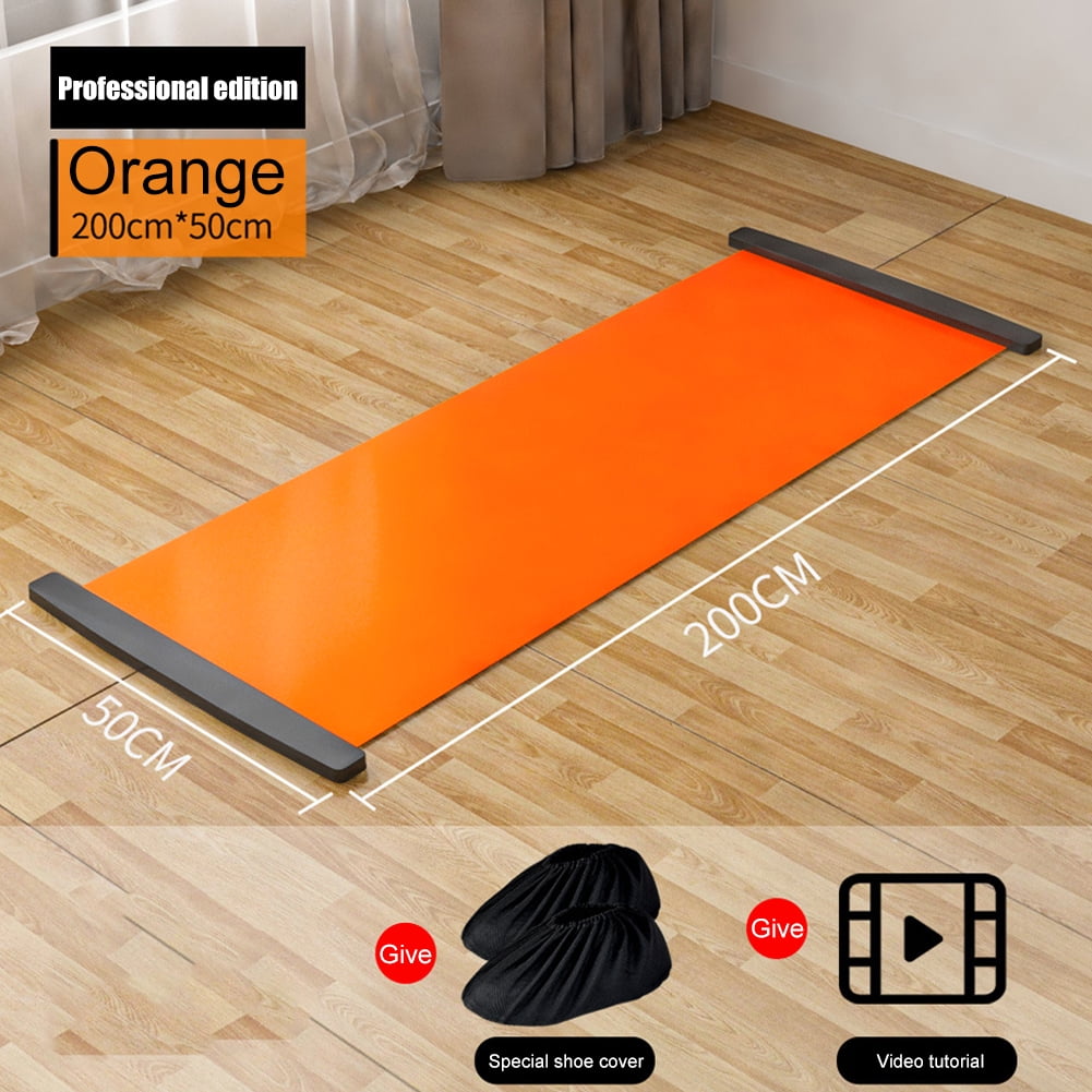 Yoga Practice Mat Pilates Sport Fitness Sliding Mat w/ Anti-Slip Layer Low-Impact Exercise Mat For Balance Training Core Workout