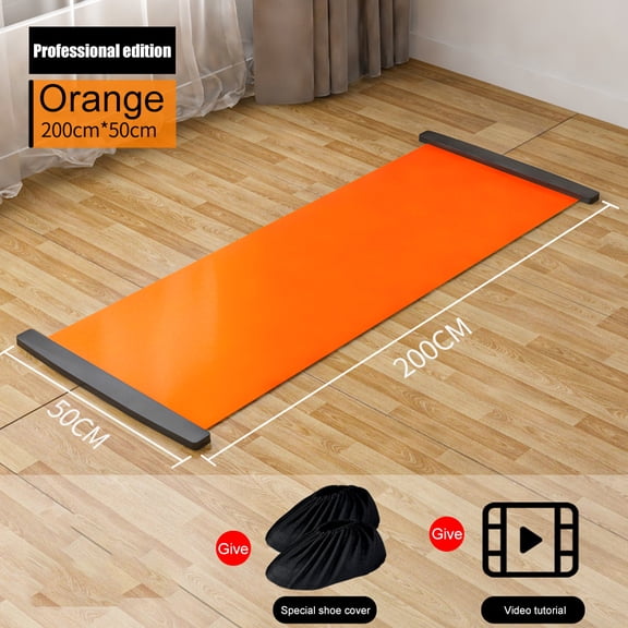 Yoga Practice Mat Pilates Sport Fitness Sliding Mat w/ Anti-Slip Layer Low-Impact Exercise Mat For Balance Training Core Workout