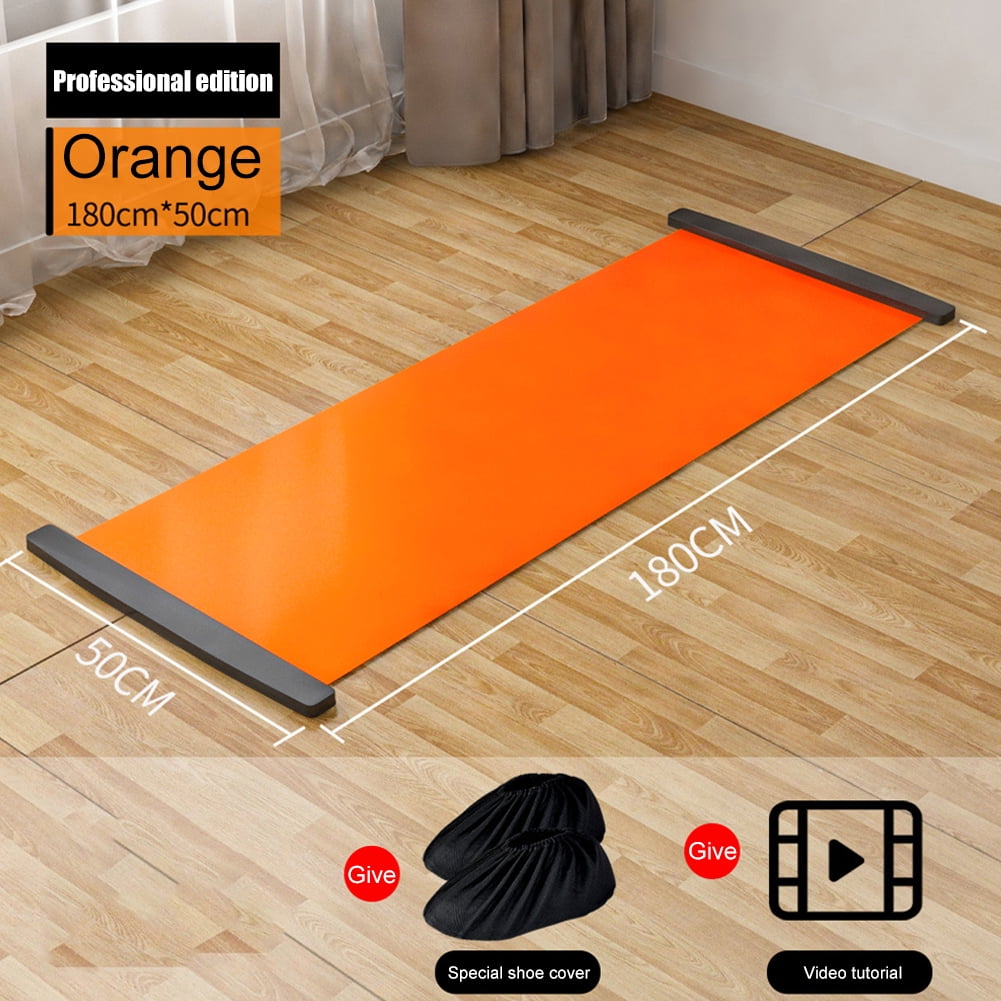 Yoga Practice Mat Pilates Sport Fitness Sliding Mat w/ Anti-Slip Layer Low-Impact Exercise Mat For Balance Training Core Workout
