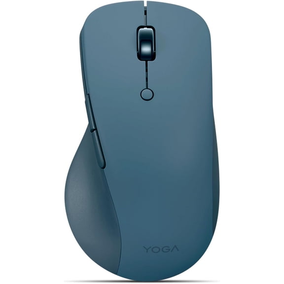Yoga Pro Mouse, Bluetooth, USB-C Rechargable, Dual Mode Bluetooth, 6 Button, Right Handed Design, Ergonomic Design, Programmable Buttons, 2-Way Metal Scroll Wheel, Tidal Teal