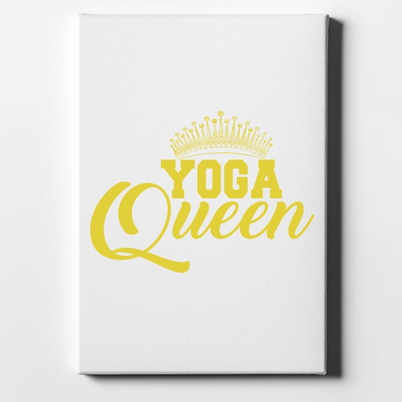 Yoga Queen Crown - 8" x 10" - Decorative Canvas Wall Art - White Edge - 5/8" Gallery Wrapped