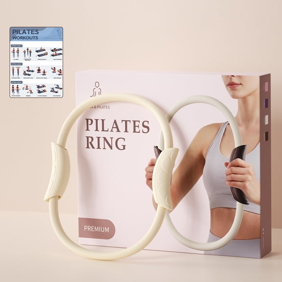 Yoga Ring & Pilates Circle with Dual Grip Pelvic Floor Muscle Trainer Leg Resistance Training Circle for Gym Workout Equipment