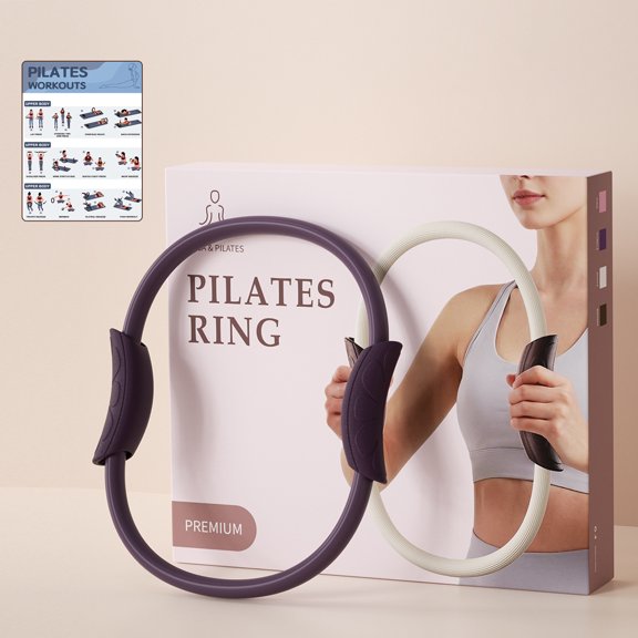 Yoga Ring & Pilates Circle with Dual Grip Pelvic Floor Muscle Trainer Leg Resistance Training Circle for Gym Workout Equipment