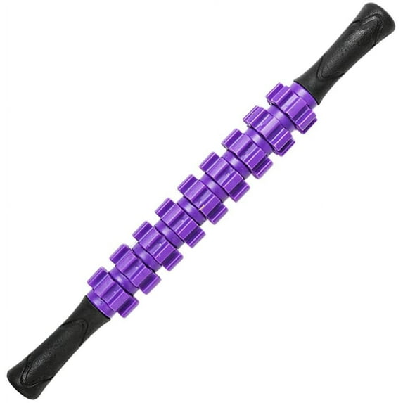 Yoga Roller Exercise Roller Muscle Roller Stick Handheld Deep Tissue Roller Body Massage for Legs Neck Calves Thighs Shins and Back (Purple) Neck Massagers Exercise Roller