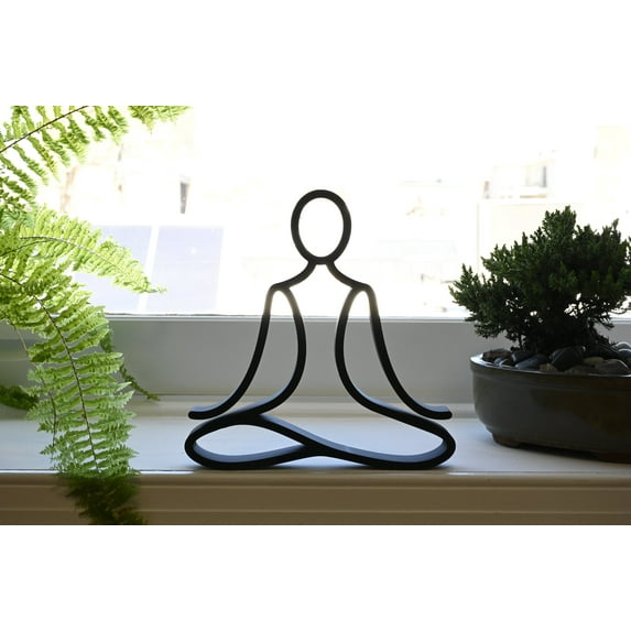 Easy Pose Smooth Yoga Decor, Minimalist Line Art for Renewal & Strength