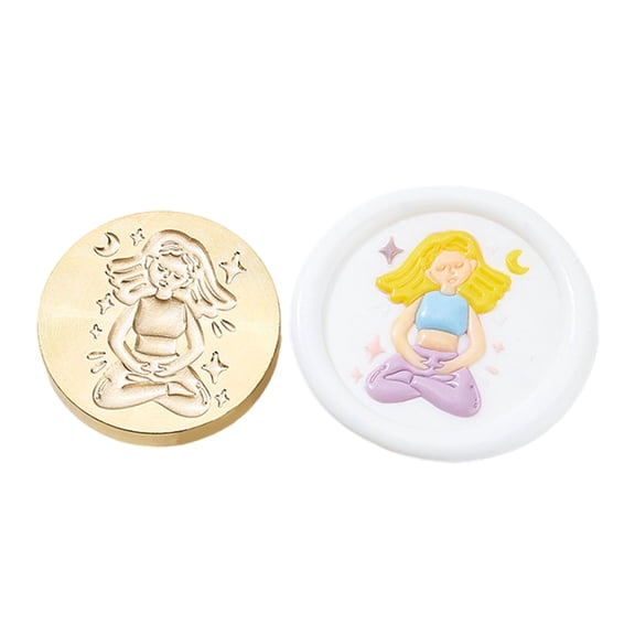 Yoga Series Sealing Waxes Stamp for Christmas Envelopes Wedding Invitation Decorations Brass Head Flowers Seal Stamp