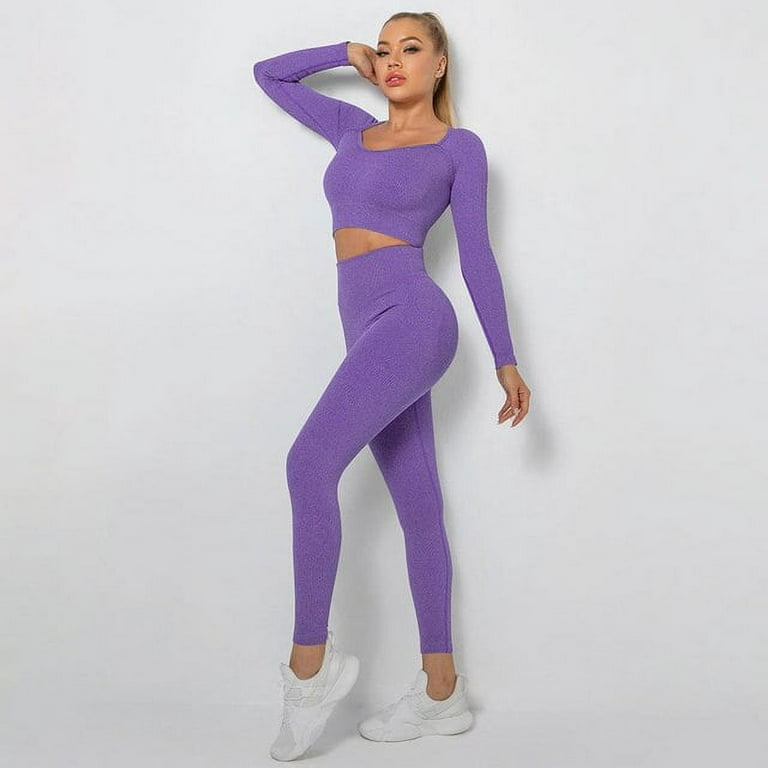 Yoga Set Seamless Women Gym Sport Suit Gym Set Workout Clothes For Women  Sports Set Crop Top+Leggings Women Yoga Suit Tracksuit
