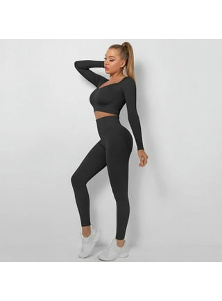  AFITNE Workout Sets for Women Two Piece Gym Work Out Yoga  Outfits Seamless Leggings and Sports Bra Sets Beige Small : Clothing, Shoes  & Jewelry
