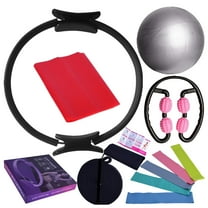 Yoga Sets for Women Pilates at Home Equipment Pilates Magic Ring Booty Bands for Working Out Glutes Yoga Ball Resistance Band Yoga Bands for Stretching