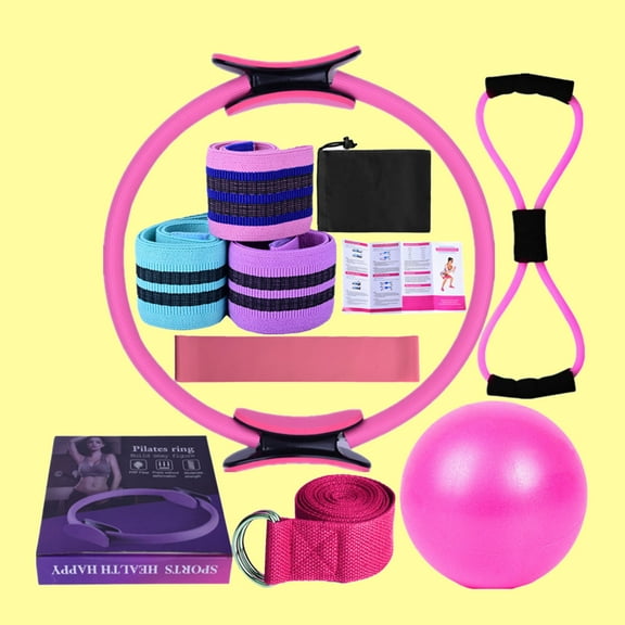 Yoga Sets for Women, Resistance Band with Handles, Figure 8 Tension Rope Stretch Bands for Exercise, Shoulder Biceps Chest Arm Workout Equipment, 8 Shaped Elastic Pull Yoga Tension Rope