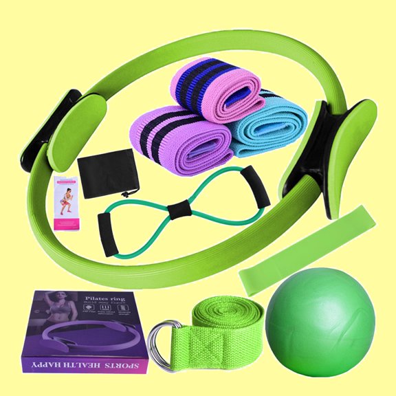 Yoga Sets for Women, Resistance Band with Handles, Figure 8 Tension Rope Stretch Bands for Exercise, Shoulder Biceps Chest Arm Workout Equipment, 8 Shaped Elastic Pull Yoga Tension Rope