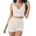 thumbnail image 1 of Yoga Sets for Women Yoga Clothing Set Outdoor Running Fitness Tight Sportswear Beige Gym Sets Woman M, 1 of 5