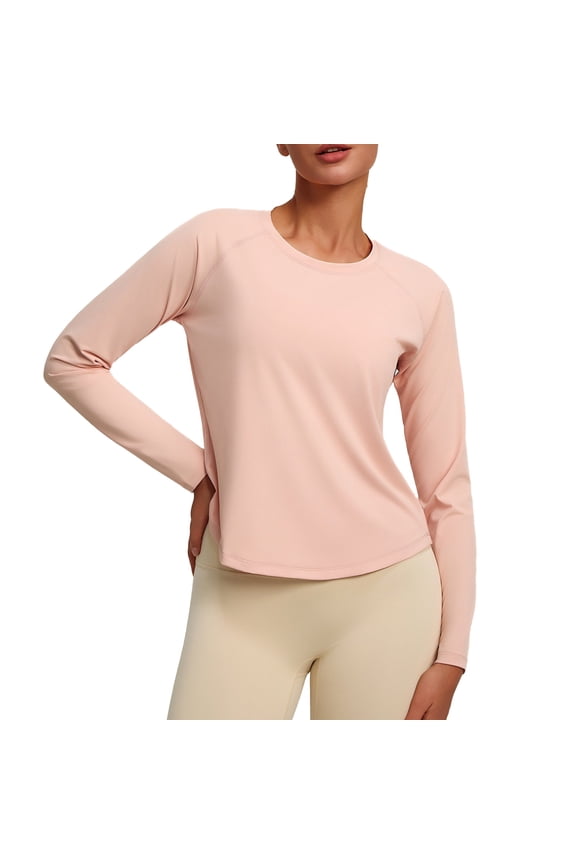 Yoga Shirt Long Sleeve Hiking Top Lightweight Quick Drying Sports Outdoor Women's Long Sleeve Loose Fit Womens Top Juniors Graphic Tops Womens Tennis Shirts Short Sleeve Spandex Long Sleeve Shirt