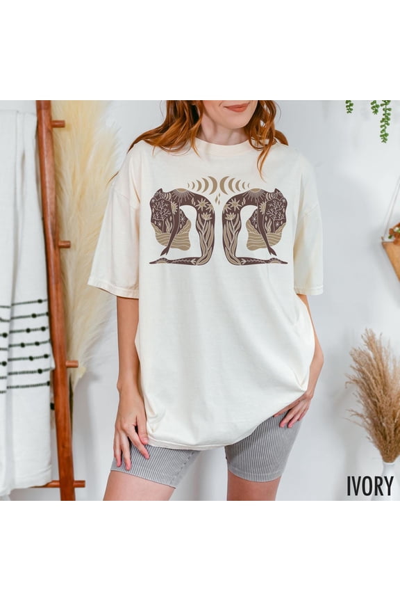 Yoga Shirt, Pilates Tshirt, Yoga Instructor, Yogi T-Shirt, Yoga Lover Gift, Moon Phase Tee