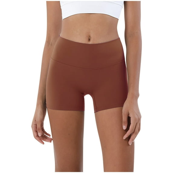 Yoga Shorts For Women Sevevn Woman Solid Color Elastic High Waist Lift The Hip Yoga Shorts Slim Pants